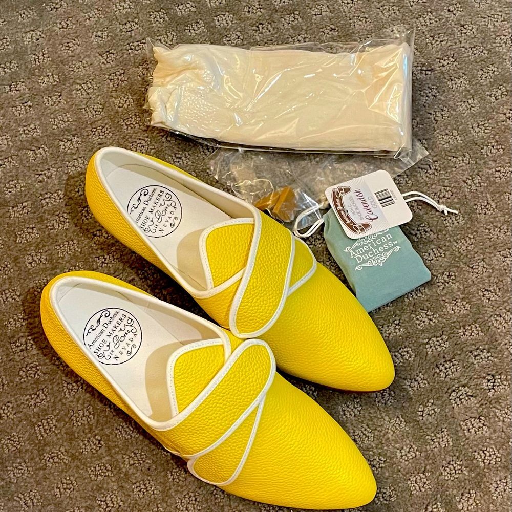 NEW American Duchess Dunmore 18th Century Shoes BUNDLE